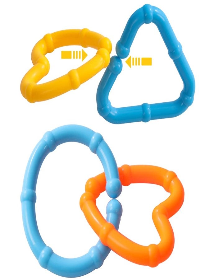 COLVWOFA 50PCS Baby Rings Toy Links Plastic Babies Teething Ring Attach Baby Toys to Strollers or Carrier Seat or Baby Bouncers for Infants - Image 3